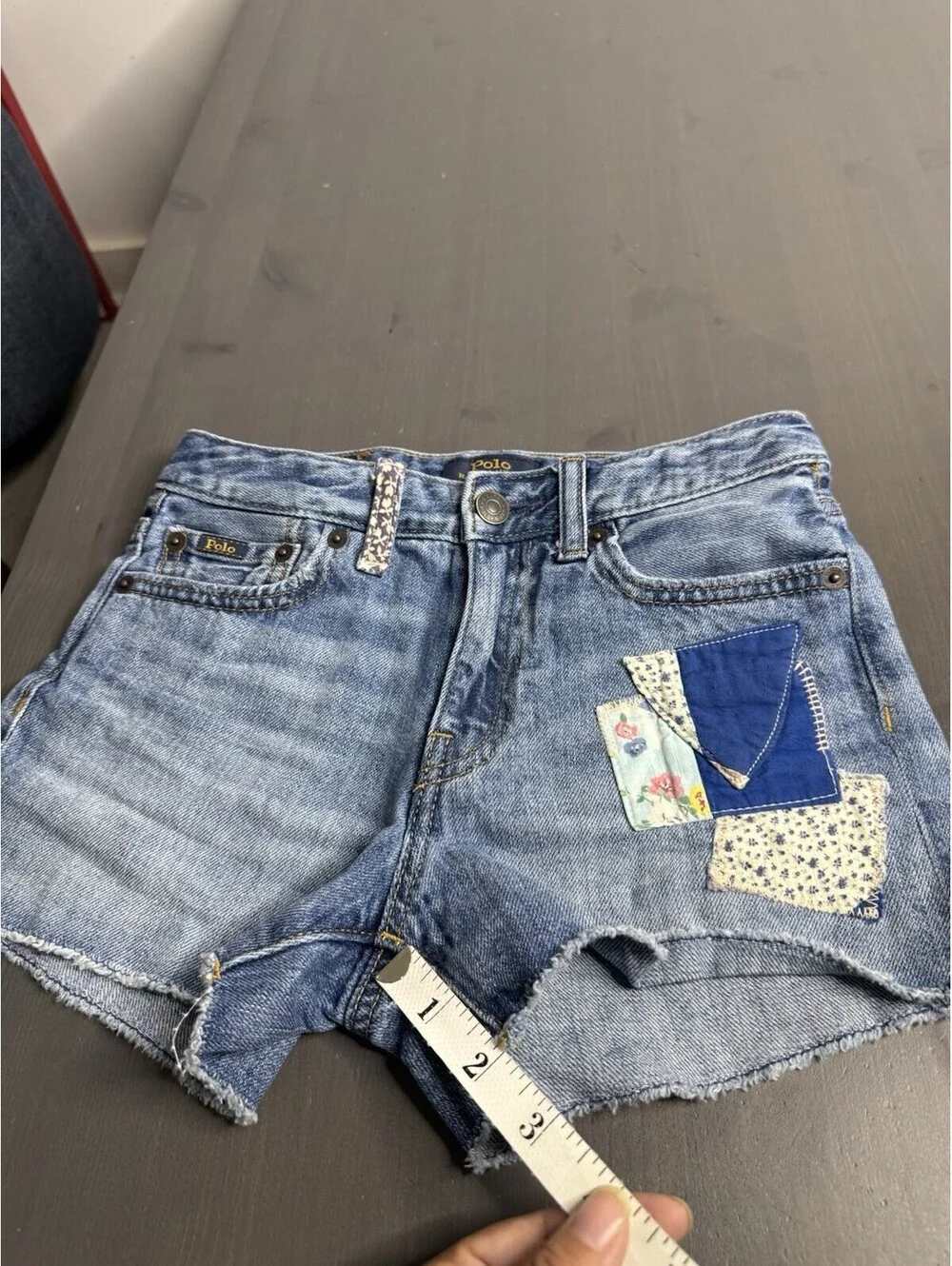 Polo Ralph Lauren Shorts Girl’s Blue Denim Patchwork